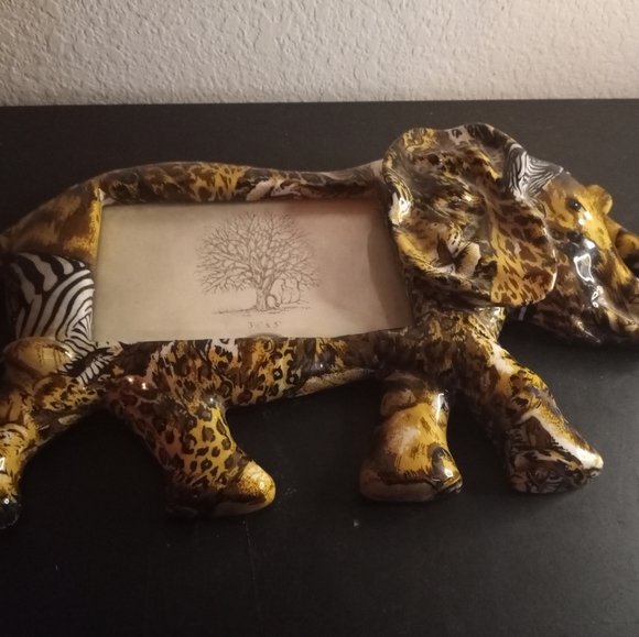 Decoupage Elephant Figurine 3.5"x5" Photo Wall Decor. - Picture 6 of 7